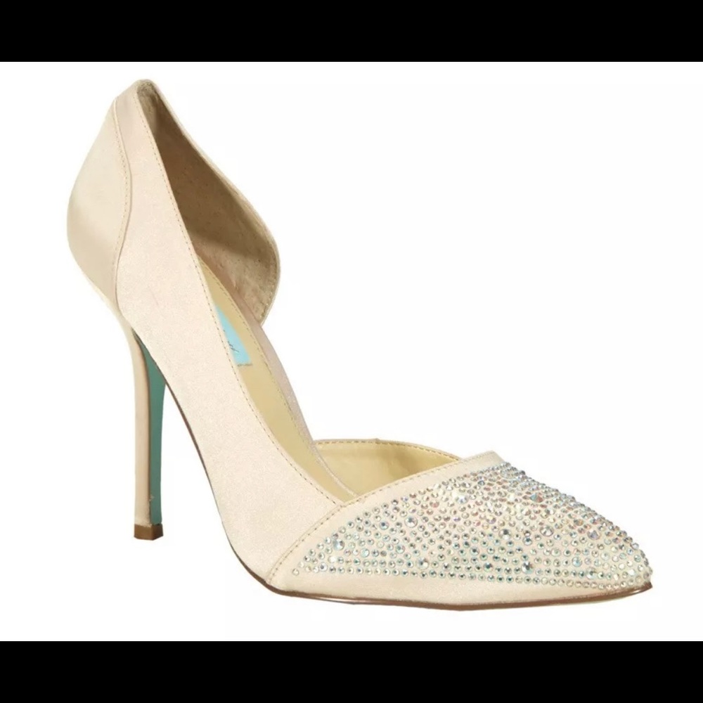 BLUE by BETSEY JOHNSON Champagne Fabric Rhinestone